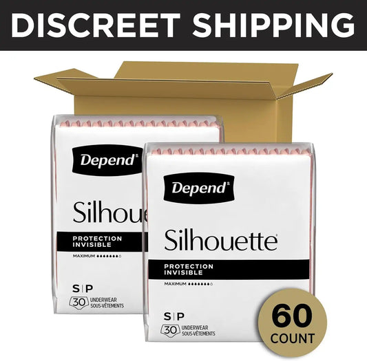 Depend Silhouette Incontinence Underwear for Women, Small, 60 Count
