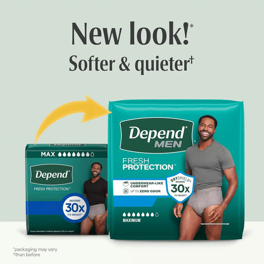 Depend Fresh Protection Adult Diapers for Men, XL, 26 Count