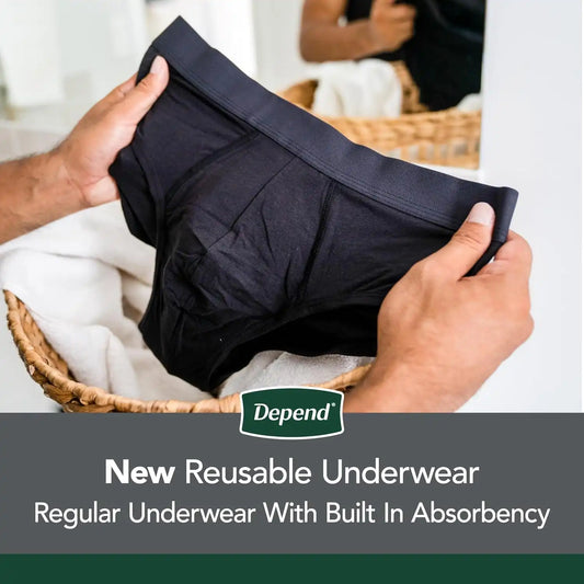 Depend Washable Incontinence Underwear for Men, XL, 1 Count