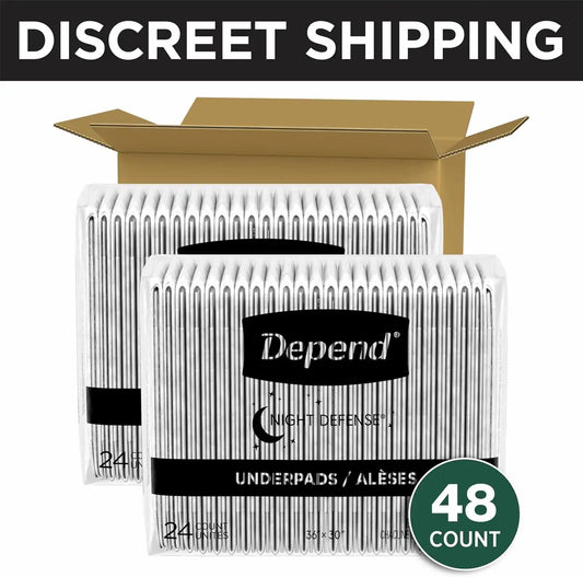 Depend Underpads XL, Disposable Incontinence Bed Pads, 36" x 30", 48 Count